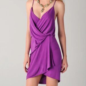 Haute Hippie Purple Kaitlin Silhouette Wrap Front Dress